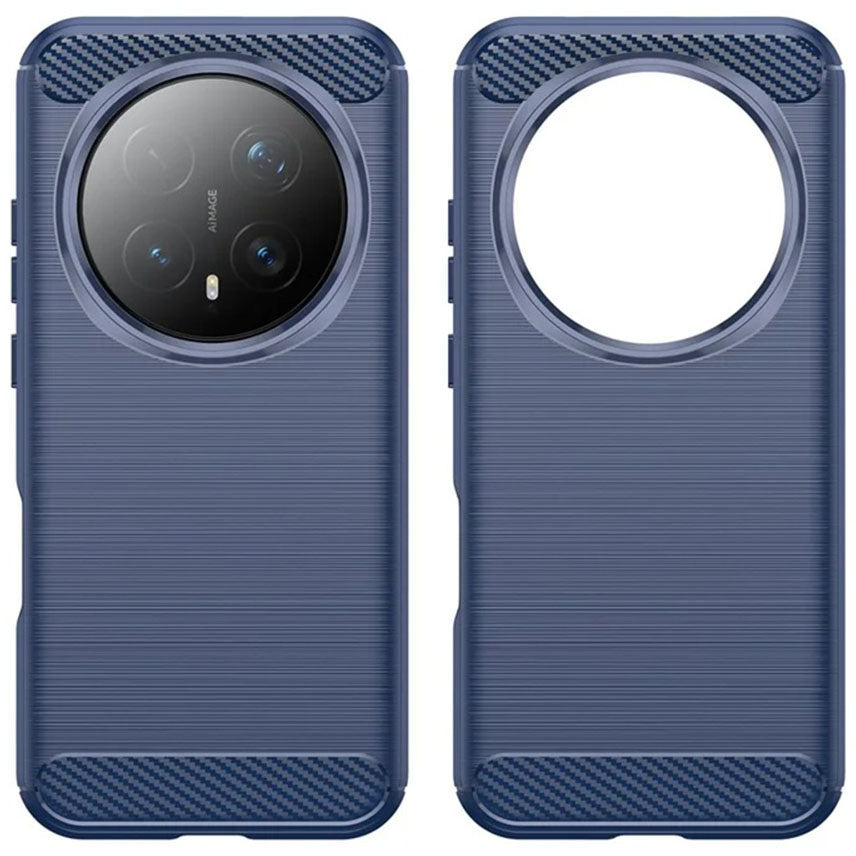 Handyhülle für Honor Magic8 Pro, Techsuit Carbon Silicone, Dunkelblau