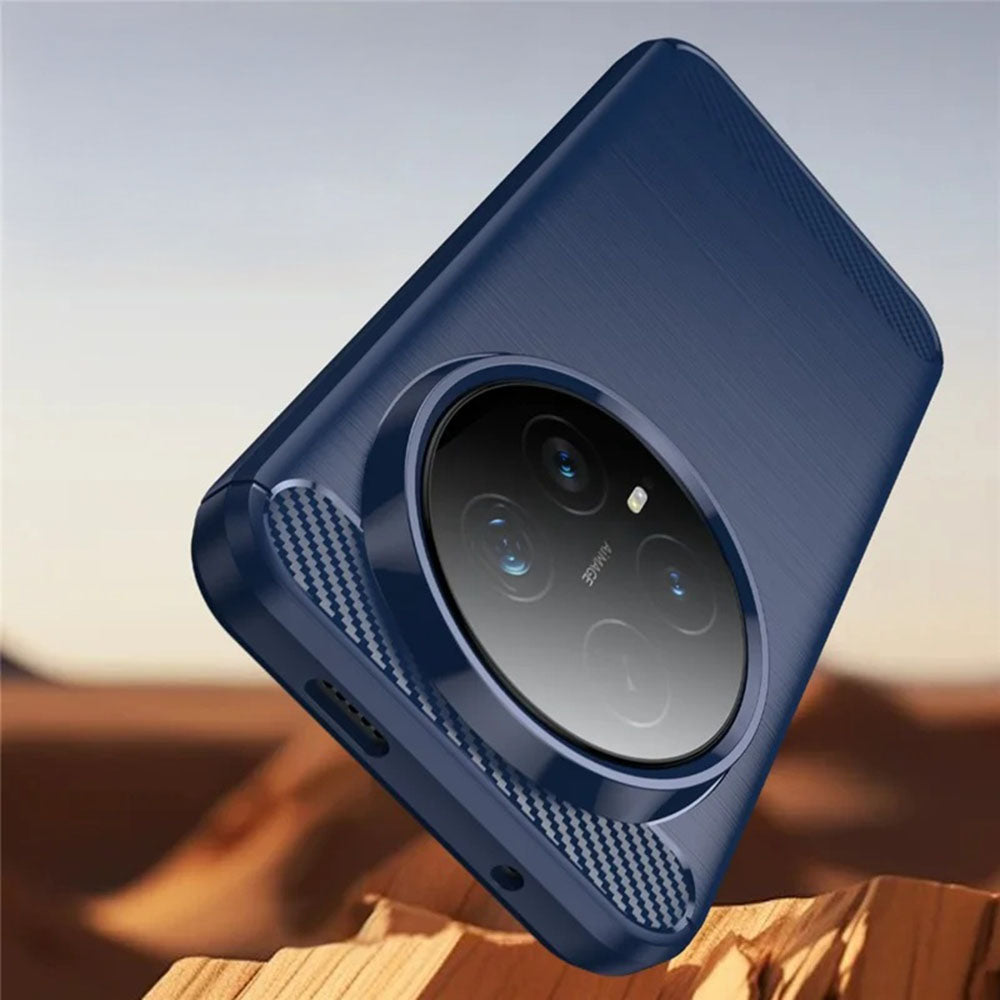 Handyhülle für Honor Magic8 Pro, Techsuit Carbon Silicone, Dunkelblau