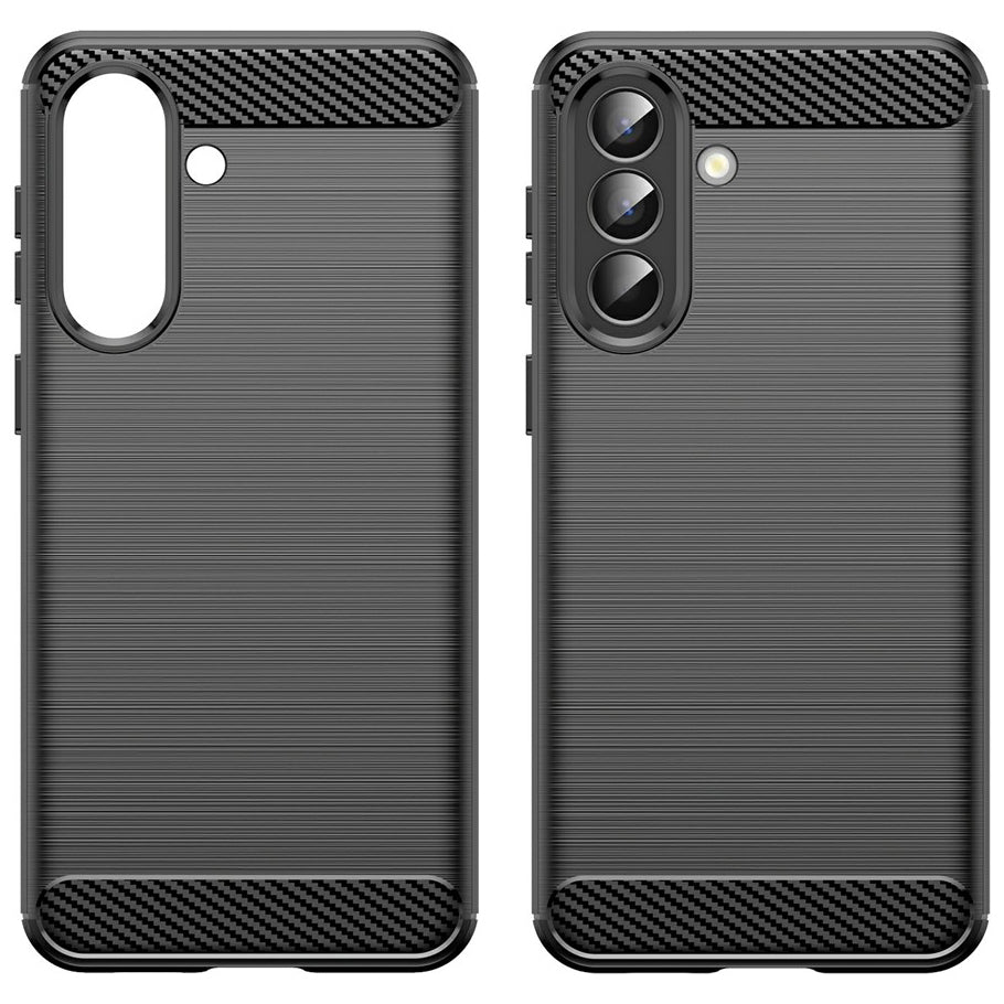 Handyhülle für Galaxy A57 5G, Techsuit Carbon Silicone, Schwarz