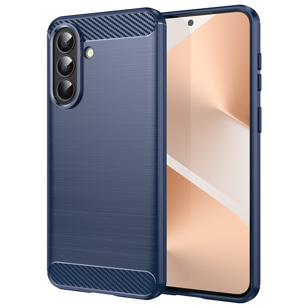 Handyhülle für Galaxy A57 5G, Techsuit Carbon Silicone, Dunkelblau