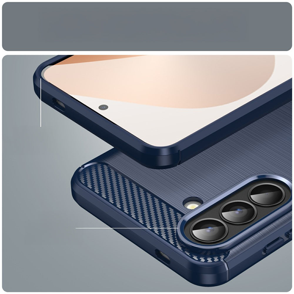 Handyhülle für Galaxy A57 5G, Techsuit Carbon Silicone, Dunkelblau