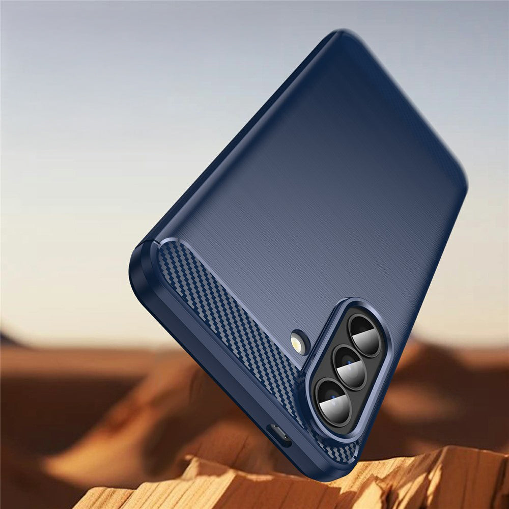 Handyhülle für Galaxy A57 5G, Techsuit Carbon Silicone, Dunkelblau