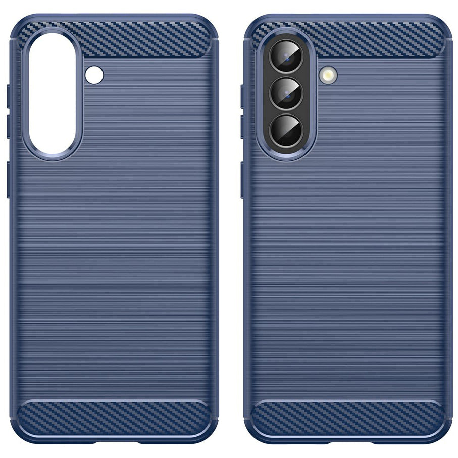 Handyhülle für Galaxy A57 5G, Techsuit Carbon Silicone, Dunkelblau