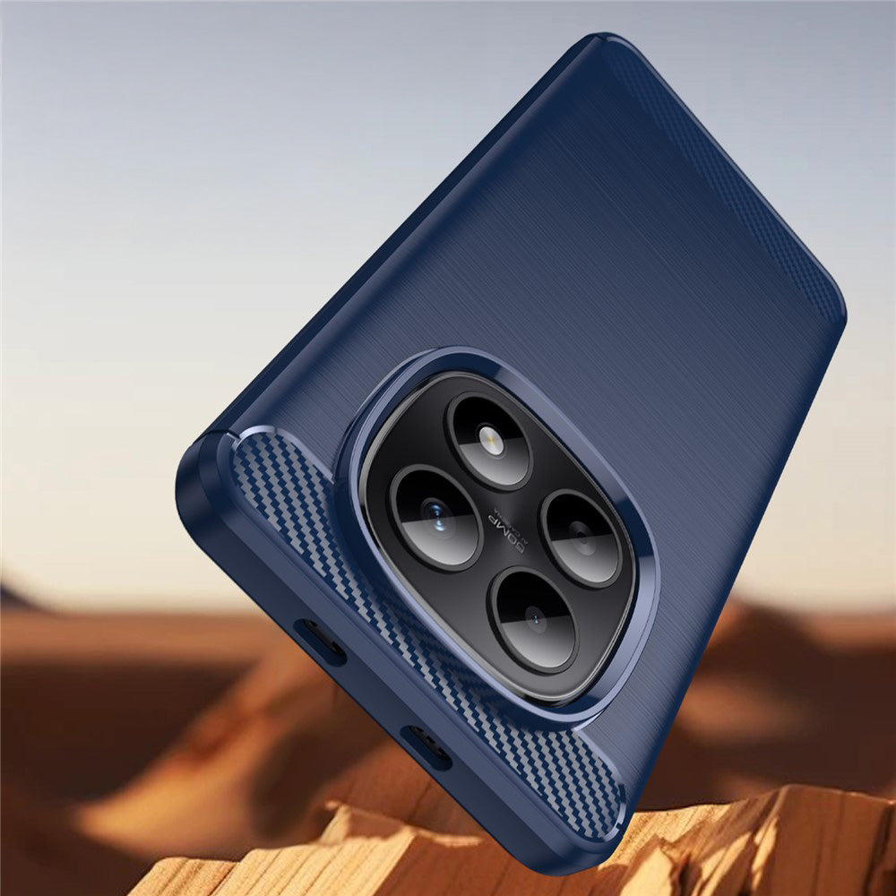Handyhülle für Xiaomi Redmi Note 15 5G / Redmi Note 15 4G / POCO M8 5G, Techsuit Carbon Silicone, Dunkelblau