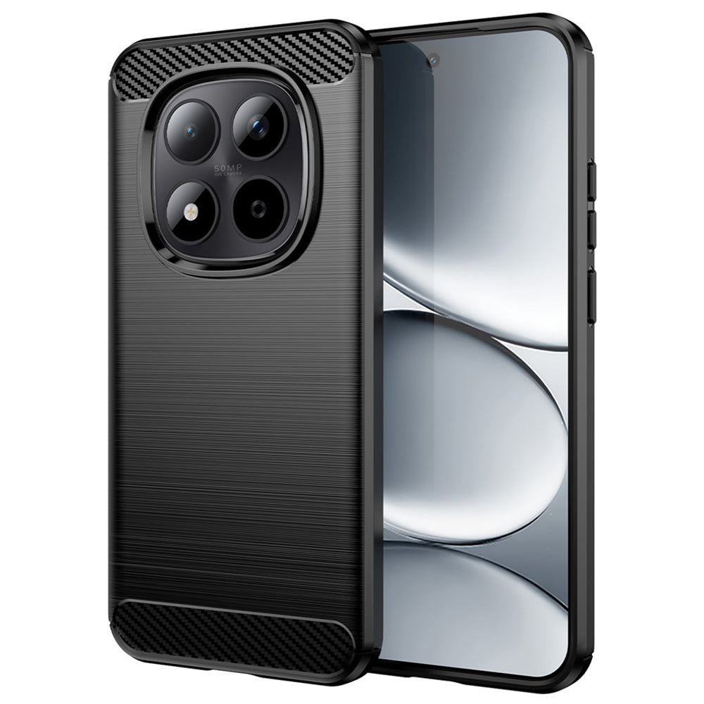 Handyhülle für Xiaomi Redmi Note 15 Pro 4G, Techsuit Carbon Silicone, Schwarz