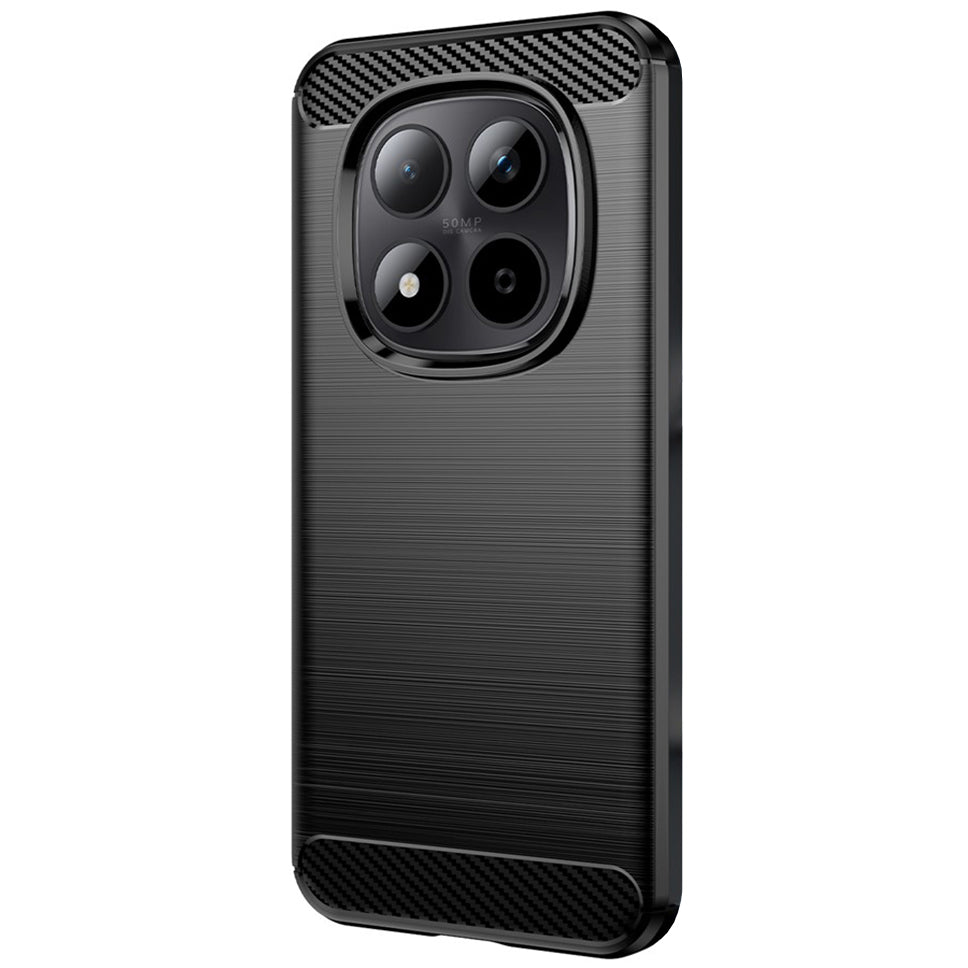 Handyhülle für Xiaomi Redmi Note 15 Pro 4G, Techsuit Carbon Silicone, Schwarz