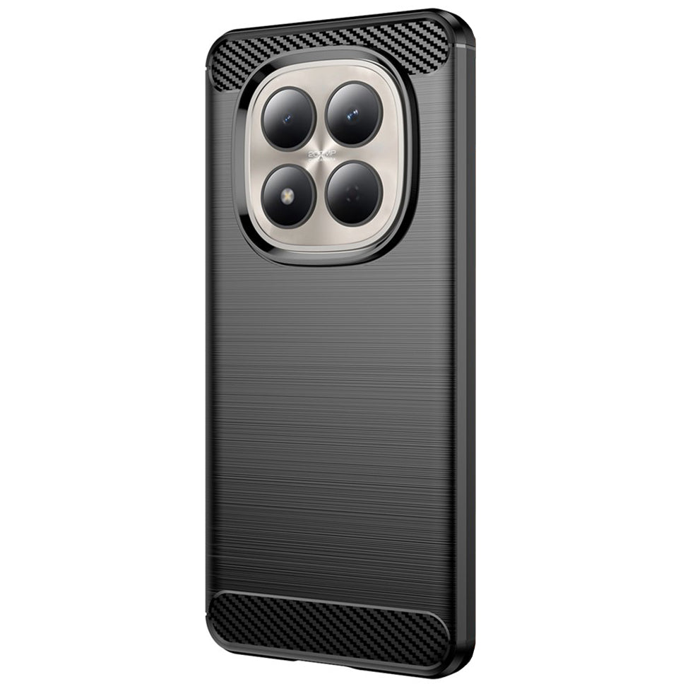 Handyhülle für Xiaomi Redmi Note 15 Pro 5G, Techsuit Carbon Silicone, Schwarz