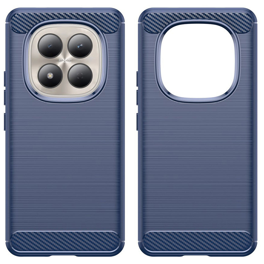 Handyhülle für Xiaomi Redmi Note 15 Pro 5G, Techsuit Carbon Silicone, Dunkelblau
