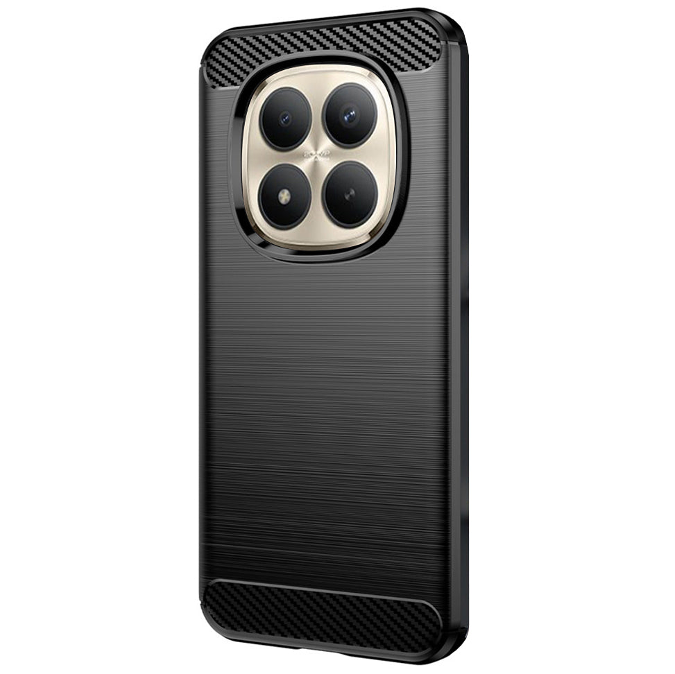 Handyhülle für Xiaomi Redmi Note 15 Pro Plus 5G / POCO M8 5G, Techsuit Carbon Silicone, Schwarz