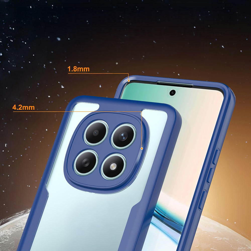 Handyhülle 360° mit Displayschutz für Xiaomi Redmi Note 15 4G, Techsuit ColorVerse, Transparent und Dunkelblau