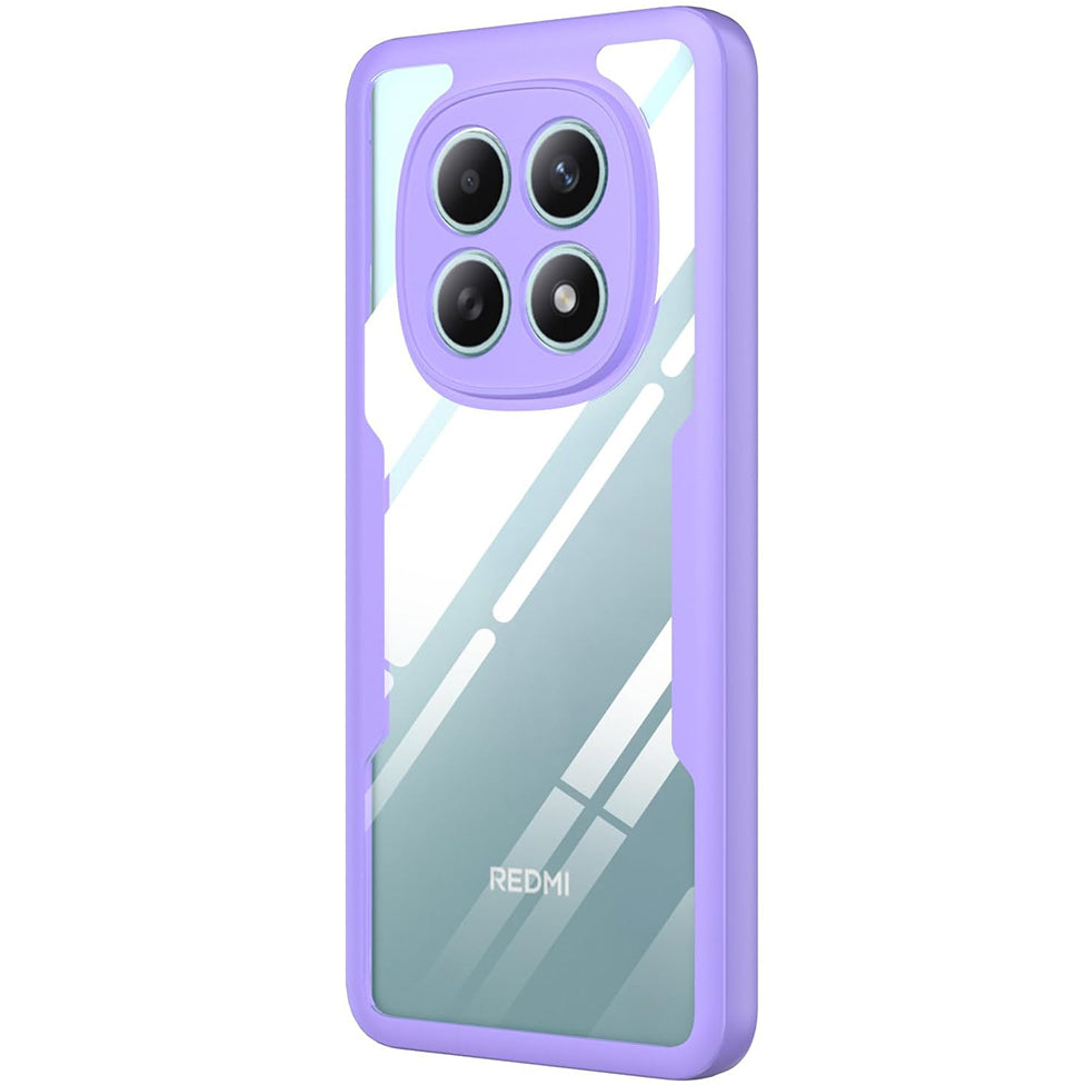 Handyhülle 360° mit Displayschutz für Xiaomi Redmi Note 15 4G, Techsuit ColorVerse, Transparent-Violett