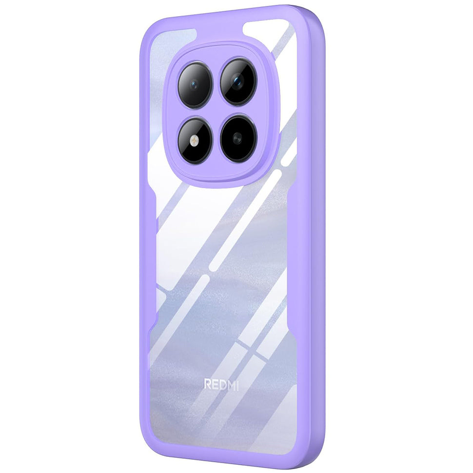 Handyhülle 360° mit Displayschutz für Xiaomi Redmi Note 15 Pro Plus 5G / POCO M8 Pro 5G, Techsuit ColorVerse, Transparent-Violett
