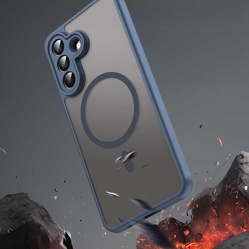 Handyhülle für Galaxy A57 5G, Techsuit HaloFrost II MagSafe, Dunkelblau