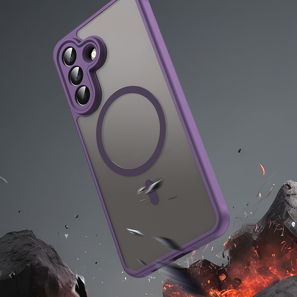 Handyhülle für Galaxy A57 5G, Techsuit HaloFrost II MagSafe, Violett