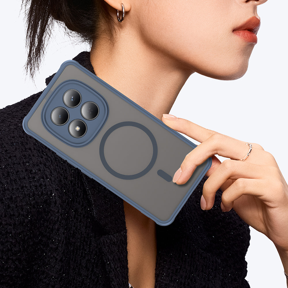 Handyhülle für Xiaomi Redmi Note 15 Pro 4G, Techsuit HaloFrost II MagSafe, Dunkelblau