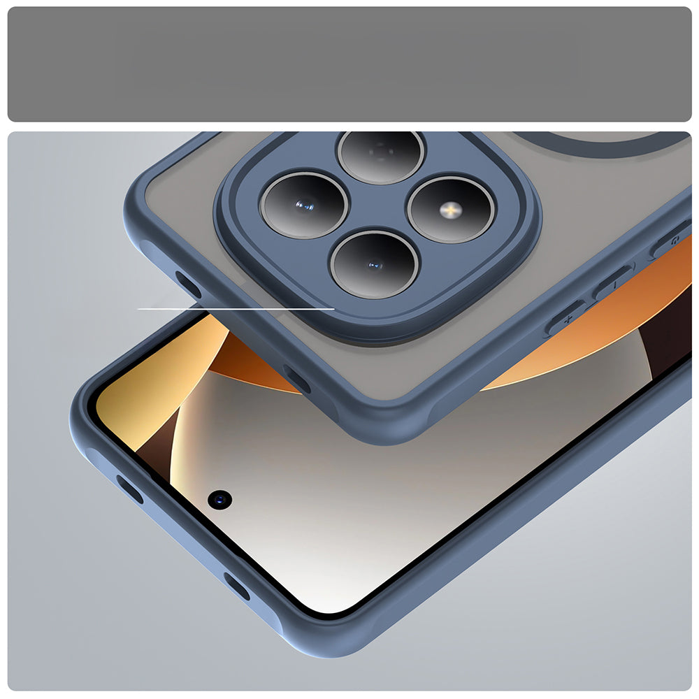 Handyhülle für Xiaomi Redmi Note 15 Pro 4G, Techsuit HaloFrost II MagSafe, Dunkelblau