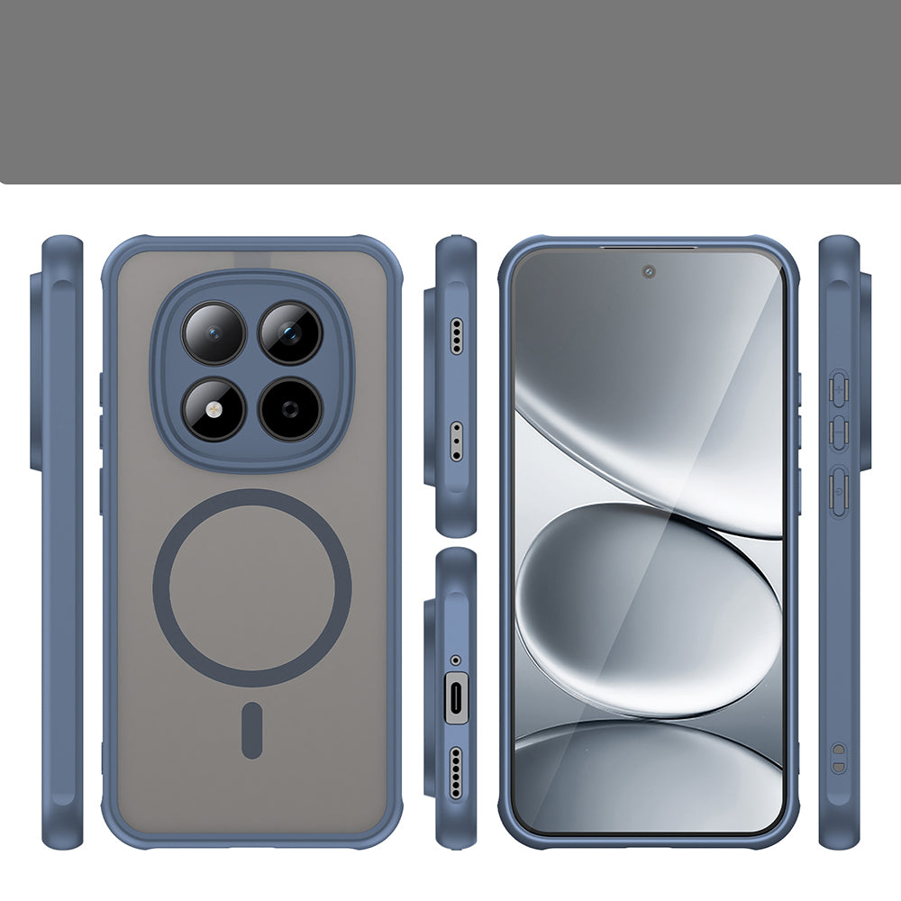 Handyhülle für Xiaomi Redmi Note 15 Pro 5G, Techsuit HaloFrost II MagSafe, Dunkelblau