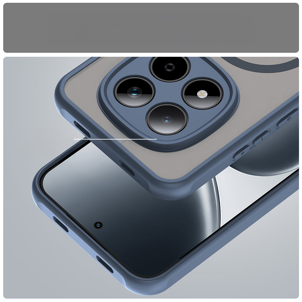 Handyhülle für Xiaomi Redmi Note 15 Pro 5G, Techsuit HaloFrost II MagSafe, Dunkelblau