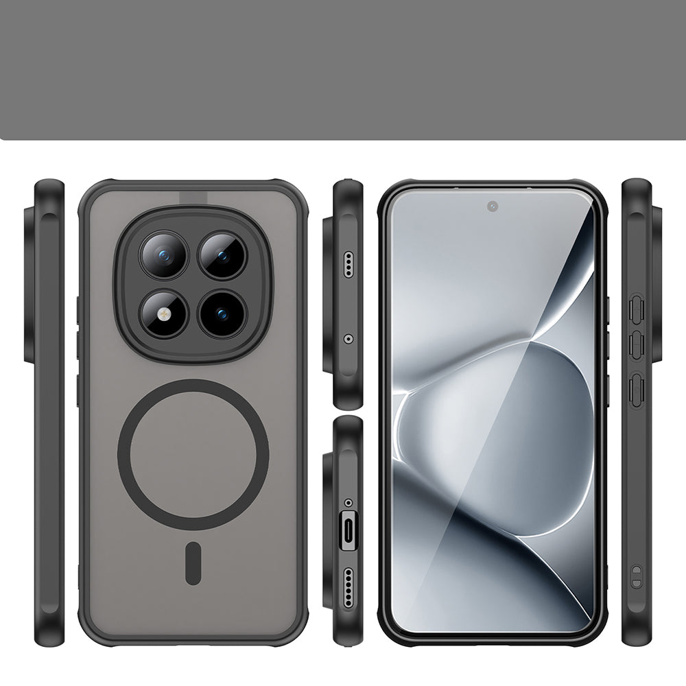 Handyhülle für Xiaomi Redmi Note 15 Pro Plus 5G / POCO M8 Pro 5G, Techsuit HaloFrost II MagSafe, Schwarz