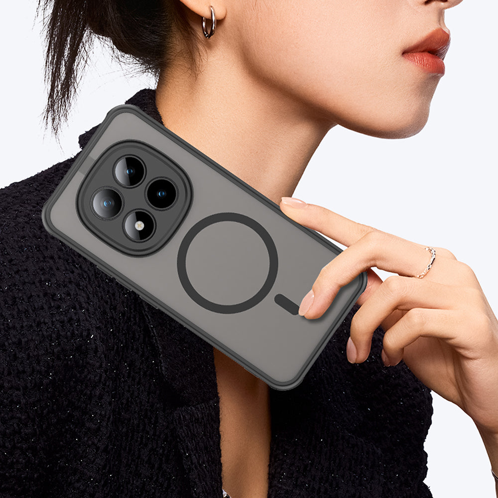 Handyhülle für Xiaomi Redmi Note 15 Pro Plus 5G / POCO M8 Pro 5G, Techsuit HaloFrost II MagSafe, Schwarz