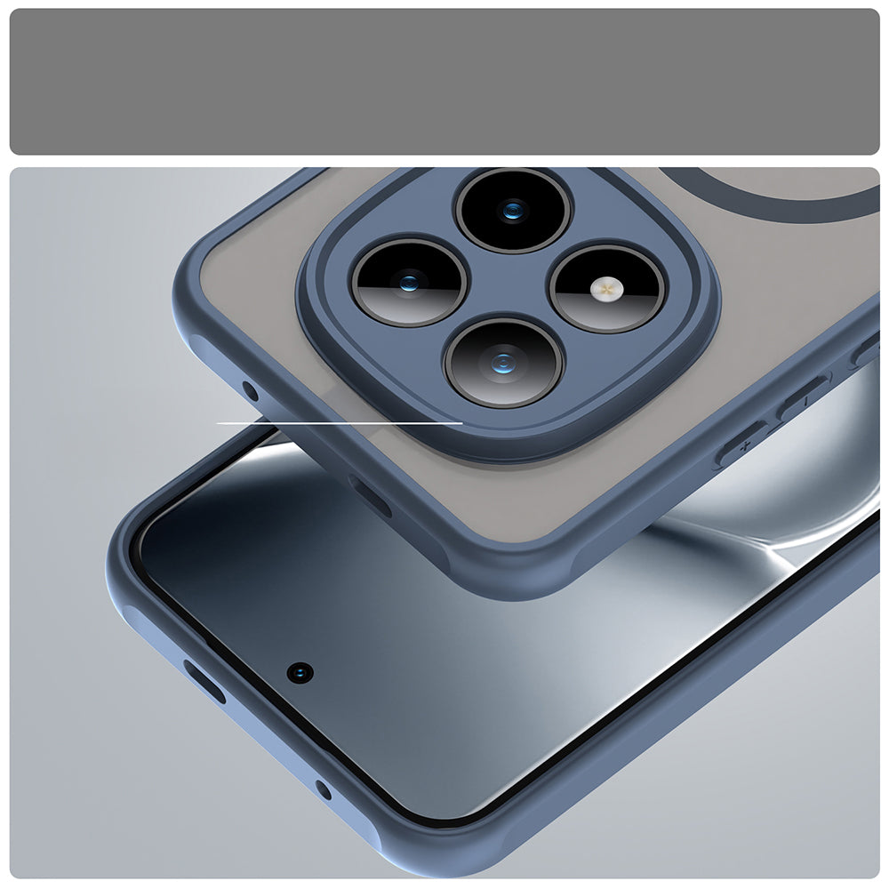 Handyhülle für Xiaomi Redmi Note 15 Pro Plus 5G / POCO M8 Pro 5G, Techsuit HaloFrost II MagSafe, Dunkelblau