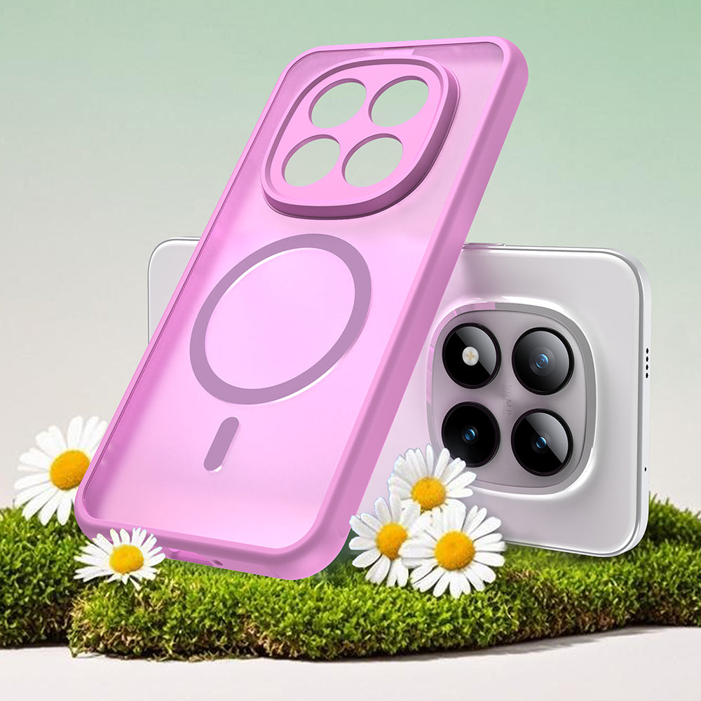 Handyhülle für Xiaomi Redmi Note 15 Pro Plus 5G / POCO M8 Pro 5G, Techsuit HaloFrost II MagSafe, Rosa