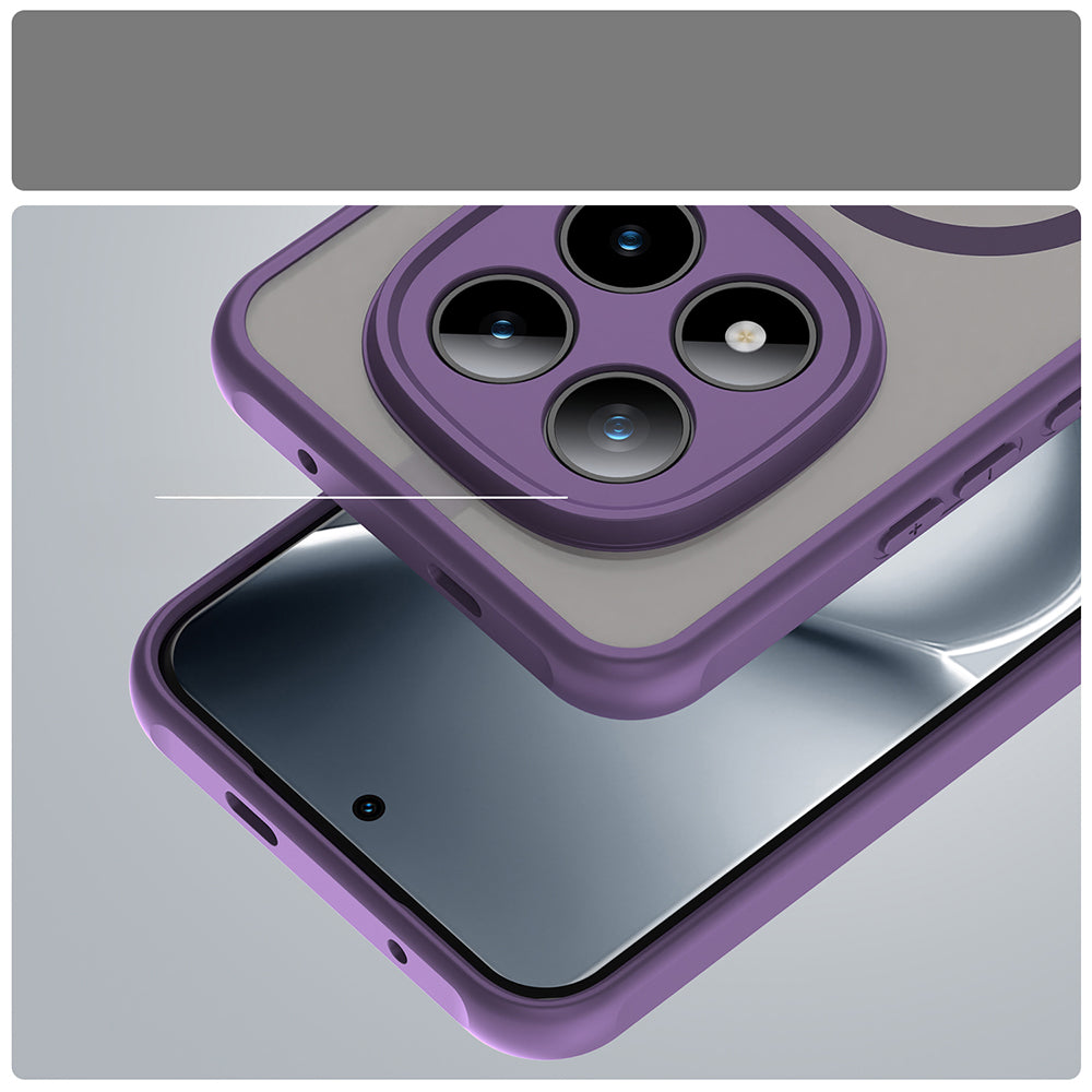 Handyhülle für Xiaomi Redmi Note 15 Pro Plus 5G / POCO M8 Pro 5G, Techsuit HaloFrost II MagSafe, Violett