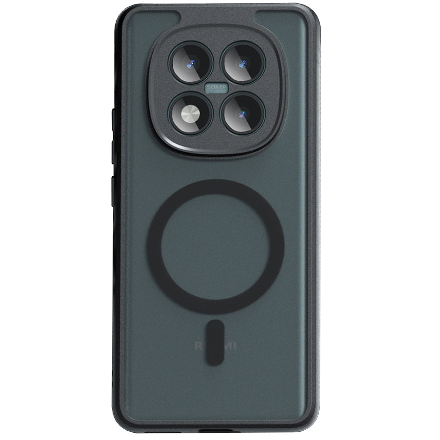 Handyhülle für Xiaomi Redmi Note 15 Pro Plus 5G / POCO M8 Pro 5G, Techsuit PureFrost MagSafe, Durchscheinend mit schwarzen Rahmen