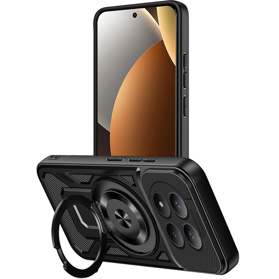 Handyhülle für Xiaomi Redmi Note 15 Pro Plus 5G / POCO M8 Pro 5G, Techsuit RuggedCam, Schwarz