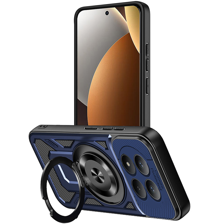 Handyhülle für Xiaomi Redmi Note 15 Pro Plus 5G / POCO M8 Pro 5G, Techsuit RuggedCam, Blau-Schwarz