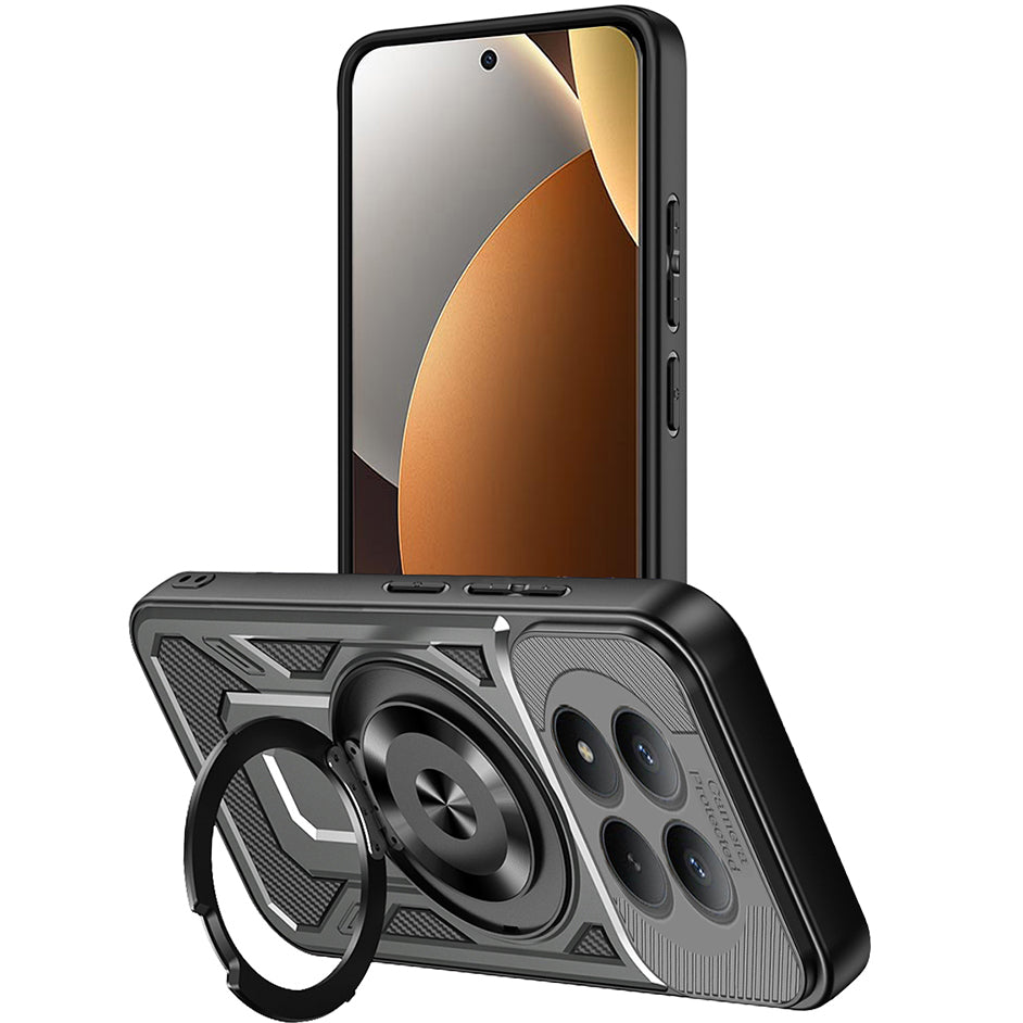 Handyhülle für Xiaomi Redmi Note 15 Pro Plus 5G / POCO M8 Pro 5G, Techsuit RuggedCam, Grau-Schwarz