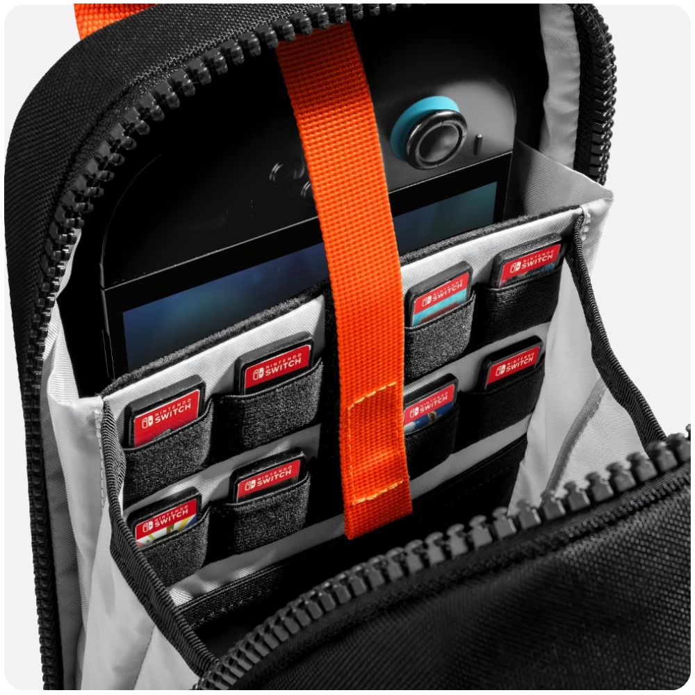 Umhängetasche für Nintendo Switch 2 / Switch 1, YAXO Huron, Schwarz