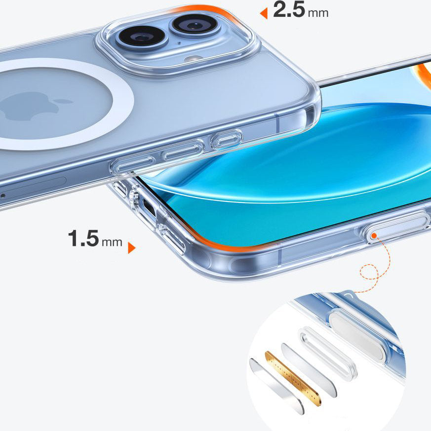 Handyhülle für iPhone 17, Torras Guardian-Mag mit MagSafe, Transparent