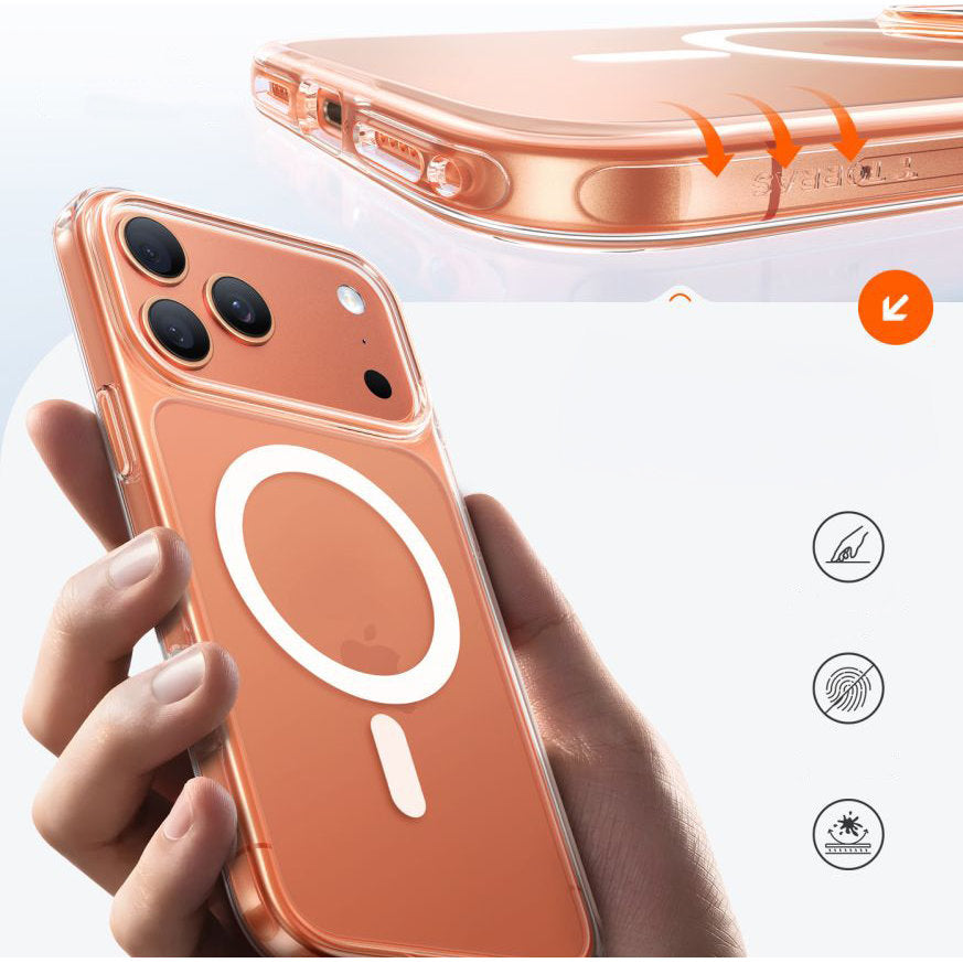 Handyhülle für iPhone 17 Pro, Torras Guardian-Mag mit MagSafe, Transparent