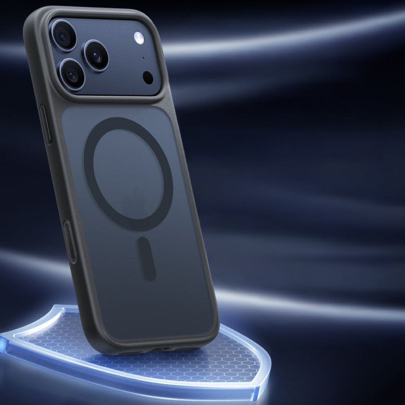 Handyhülle für iPhone 17 Pro Max, Torras Guardian-Mag mit MagSafe, Durchscheinend mit schwarzen Rahmen