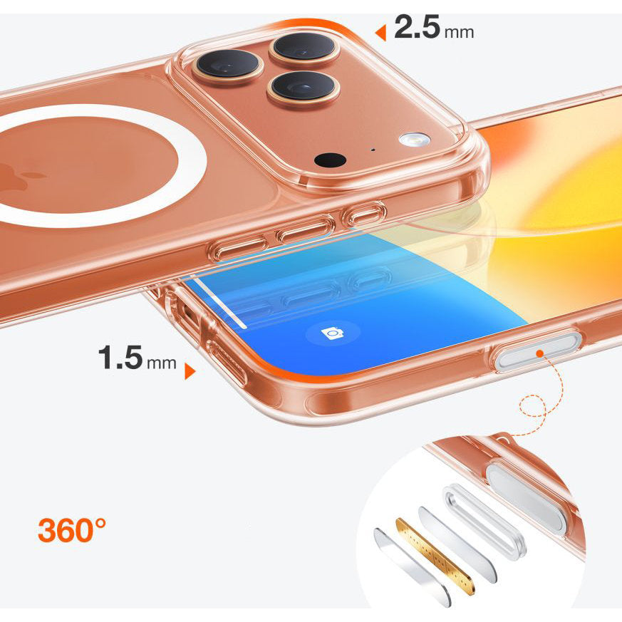 Handyhülle für iPhone 17 Pro Max, Torras Guardian-Mag mit MagSafe, Transparent