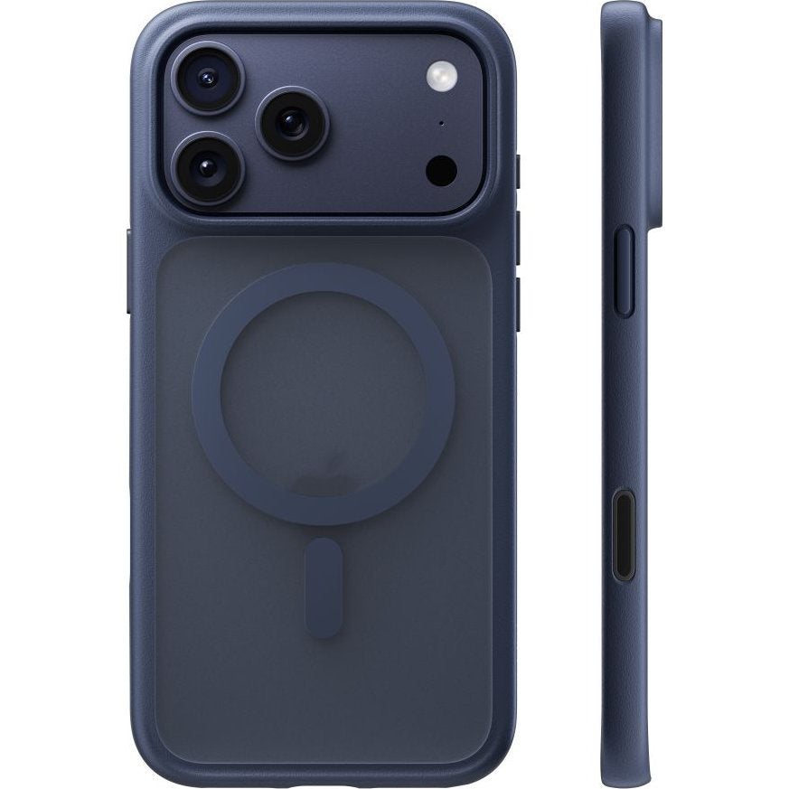 Handyhülle für iPhone 17 Pro, Torras Guardian-Mag mit MagSafe, Durchscheinend mit dunkelblauem  Rahmen
