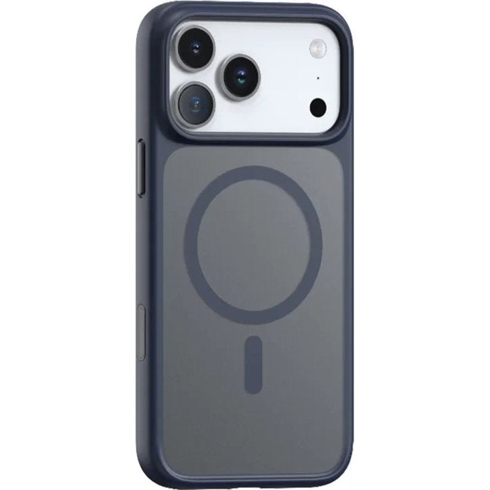 Handyhülle für iPhone 17 Pro, Torras Guardian-Mag mit MagSafe, Durchscheinend mit dunkelblauem  Rahmen