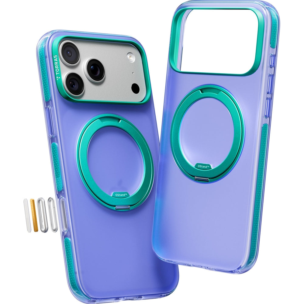 Handyhülle für iPhone 17 Pro Max, Torras Ostand O3 Hue mit MagSafe, Transluzent-Violett