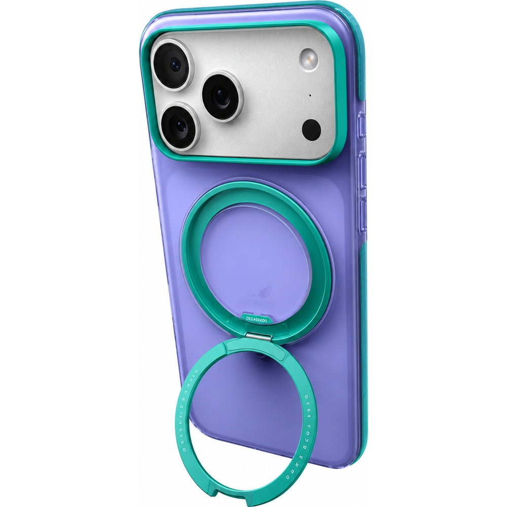 Handyhülle für iPhone 17 Pro Max, Torras Ostand O3 Hue mit MagSafe, Transluzent-Violett