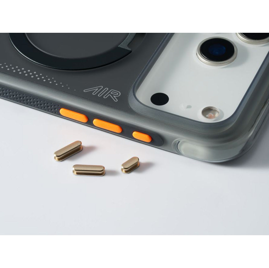 Handyhülle mit 360° drehbarem Standfuß mit MagSafe für iPhone 17 Pro, Torras Ostand Q3 Air, Schwarz