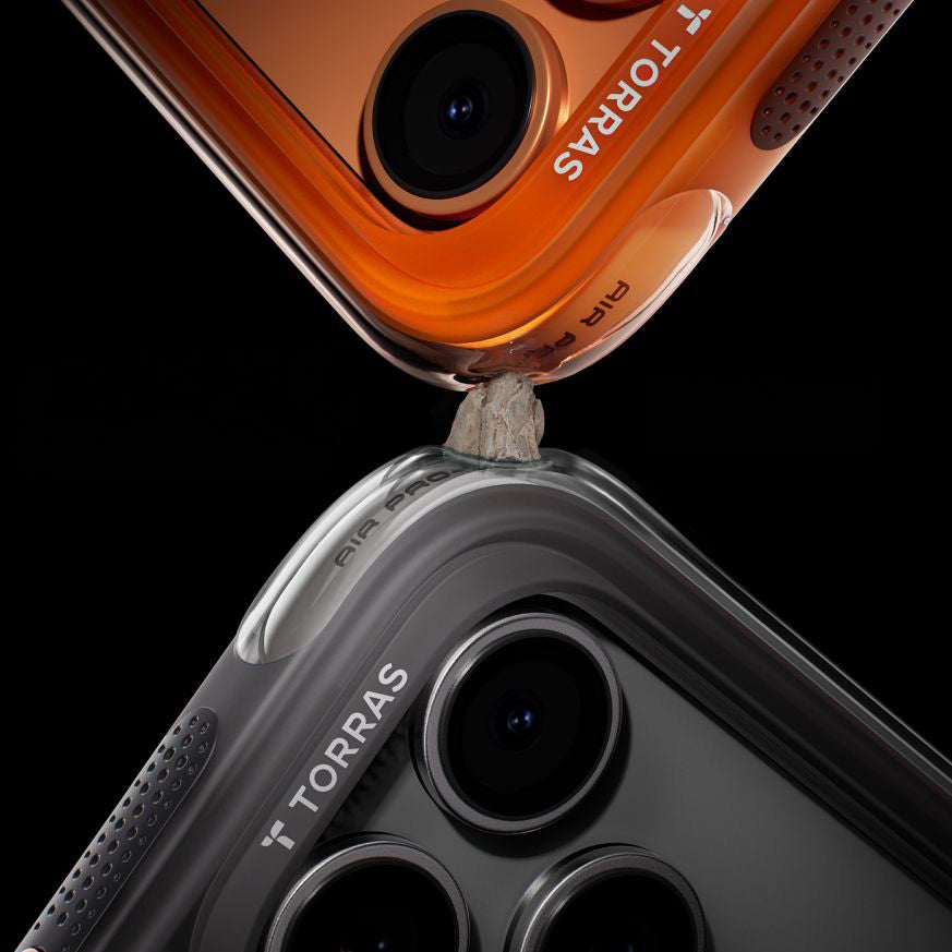 Handyhülle mit 360° drehbarem Standfuß mit MagSafe für iPhone 17 Pro, Torras Ostand Q3 Air, Schwarz