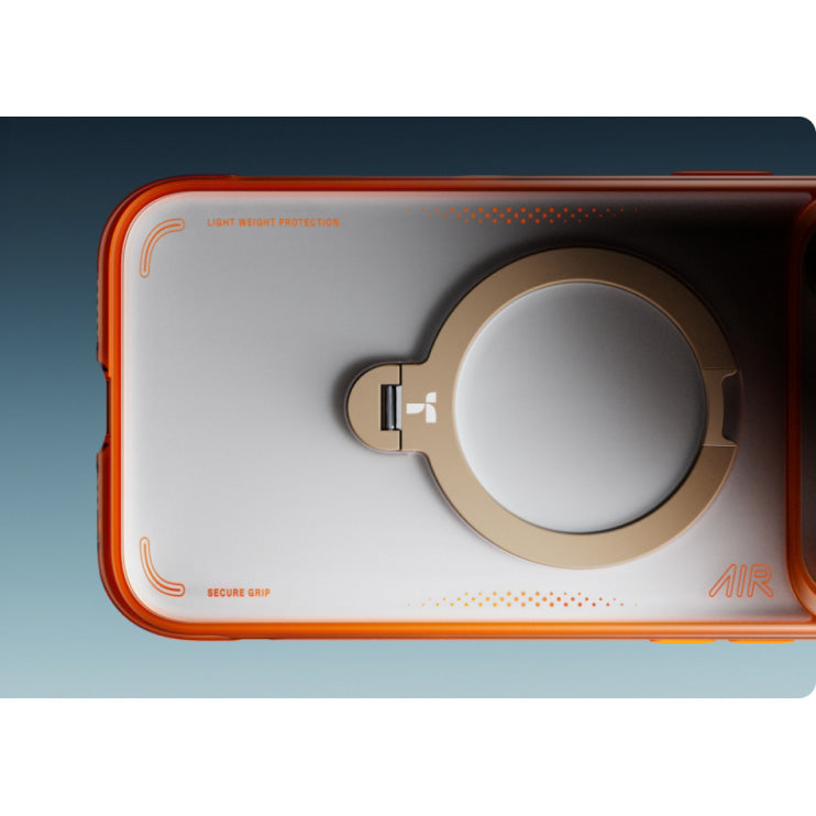 Handyhülle mit 360° drehbarem Standfuß mit MagSafe für iPhone 17 Pro, Torras Ostand Q3 Air, Orange