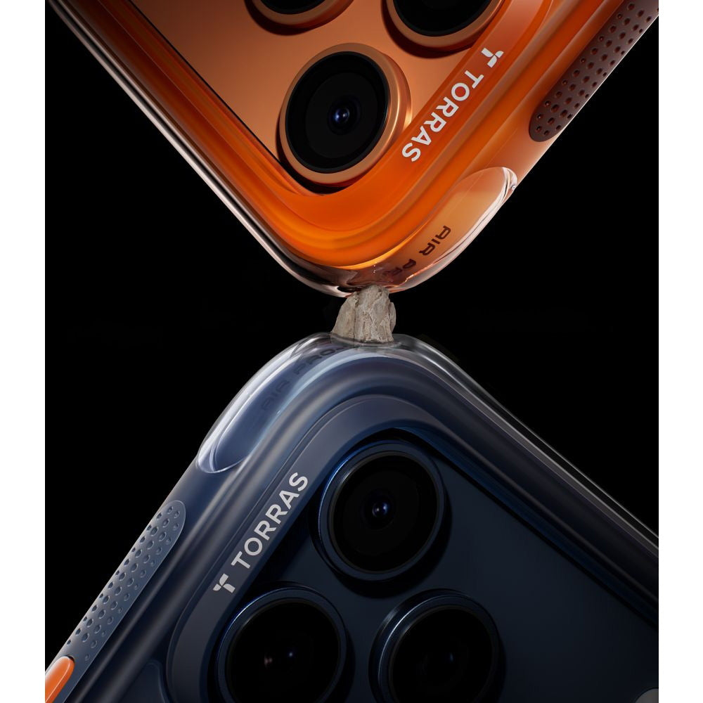 Handyhülle mit 360° drehbarem Standfuß mit MagSafe für iPhone 17 Pro, Torras Ostand Q3 Air, Orange