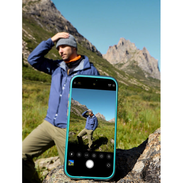 Handyhülle mit 360° drehbarem Standfuß mit MagSafe für iPhone 17 Pro Max, Torras Ostand Q3 Air, Türkis