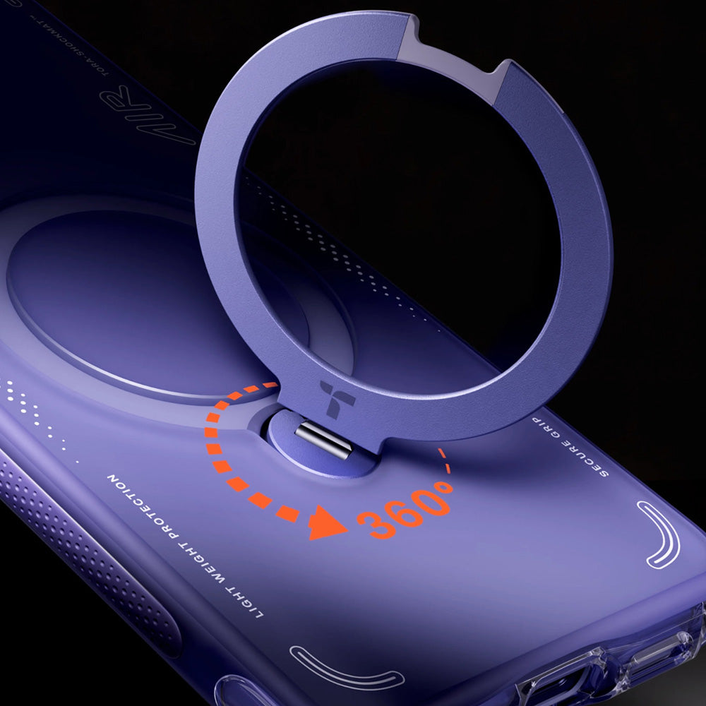 Handyhülle mit 360° drehbarem Standfuß für Galaxy S26 Ultra, Torras Ostand Q3 Air mit MagSafe, Violett