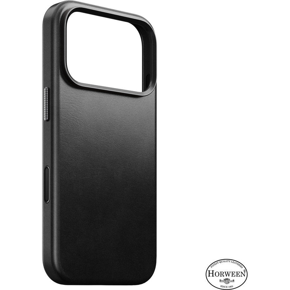Leder Handyhülle für iPhone 18 Pro / 17 Pro mit MagSafe, Traditional Leather Case Horween Series, Schwarz (6/9)