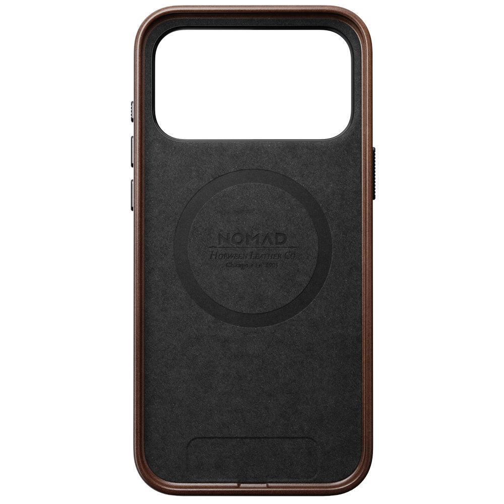 Leder Handyhülle für iPhone 18 Pro Max / 17 Pro Max mit MagSafe, Traditional Leather Case Horween Series, rustikales Braun (9/9)