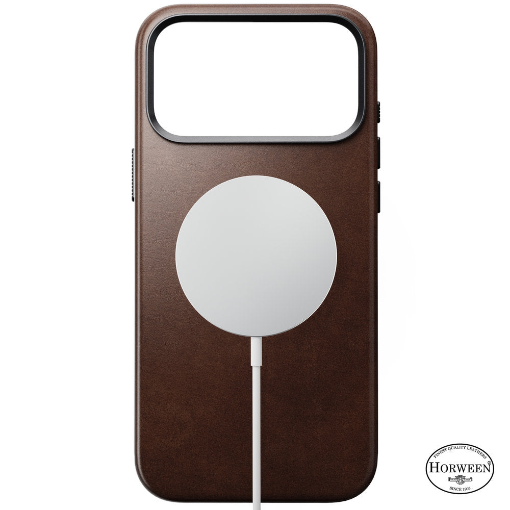Leder Handyhülle für iPhone 18 Pro Max / 17 Pro Max mit MagSafe, Traditional Leather Case Horween Series, rustikales Braun (5/9)
