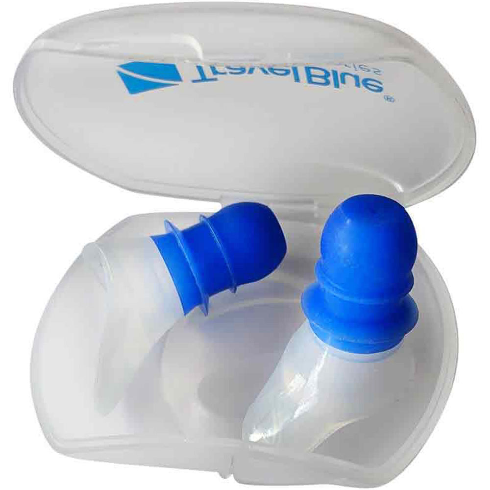 Ohrstöpsel für Flugzeuge Travel Blue Flight Earplugs, Weiß und Blau